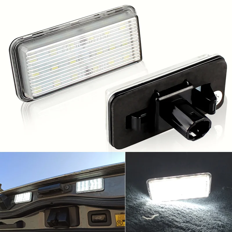 

2X 12V rear number plate light For Toyota for Land Cruiser 120 for Prado 200 for Lexus GX470 No Error Car LED White auto lamp