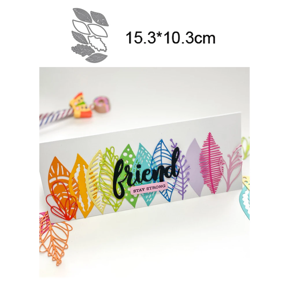

8pcs Leavers 2022 New Metal Cutting Dies Decorative Scrapbooking Photo Album Paper Knife Blade Punch Embossing