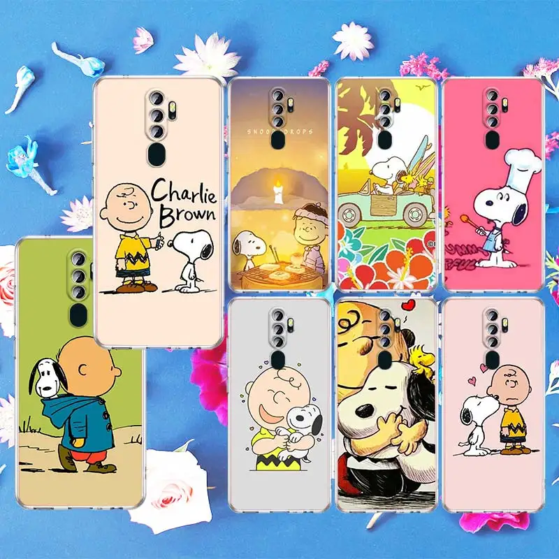 

Love Cartoon Cute Snoopy For OPPO Reno7 6 5 4 2 Z Lite Pro Plus SE 4G 5G Transparent Soft TPU Shockproof Silicone Phone Case