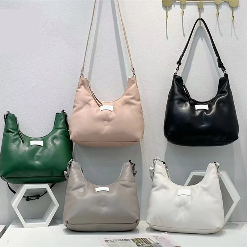 

Luxury Shoulder Bag Down Women Bags Designer MM6 Ladies Black Sheepskin HOBO Hand Bill of Lading Shoulder Shopping Underarm Bag