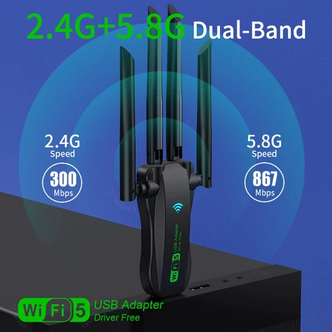 WiFi адаптер 1200 Мбит/с  USB 3.0
