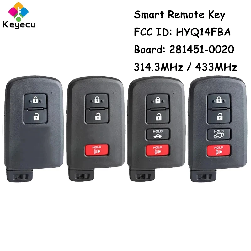 KEYECU умный Автомобильный ключ дистанционного управления для Toyota RAV4 Corolla Avalon Camry Prius