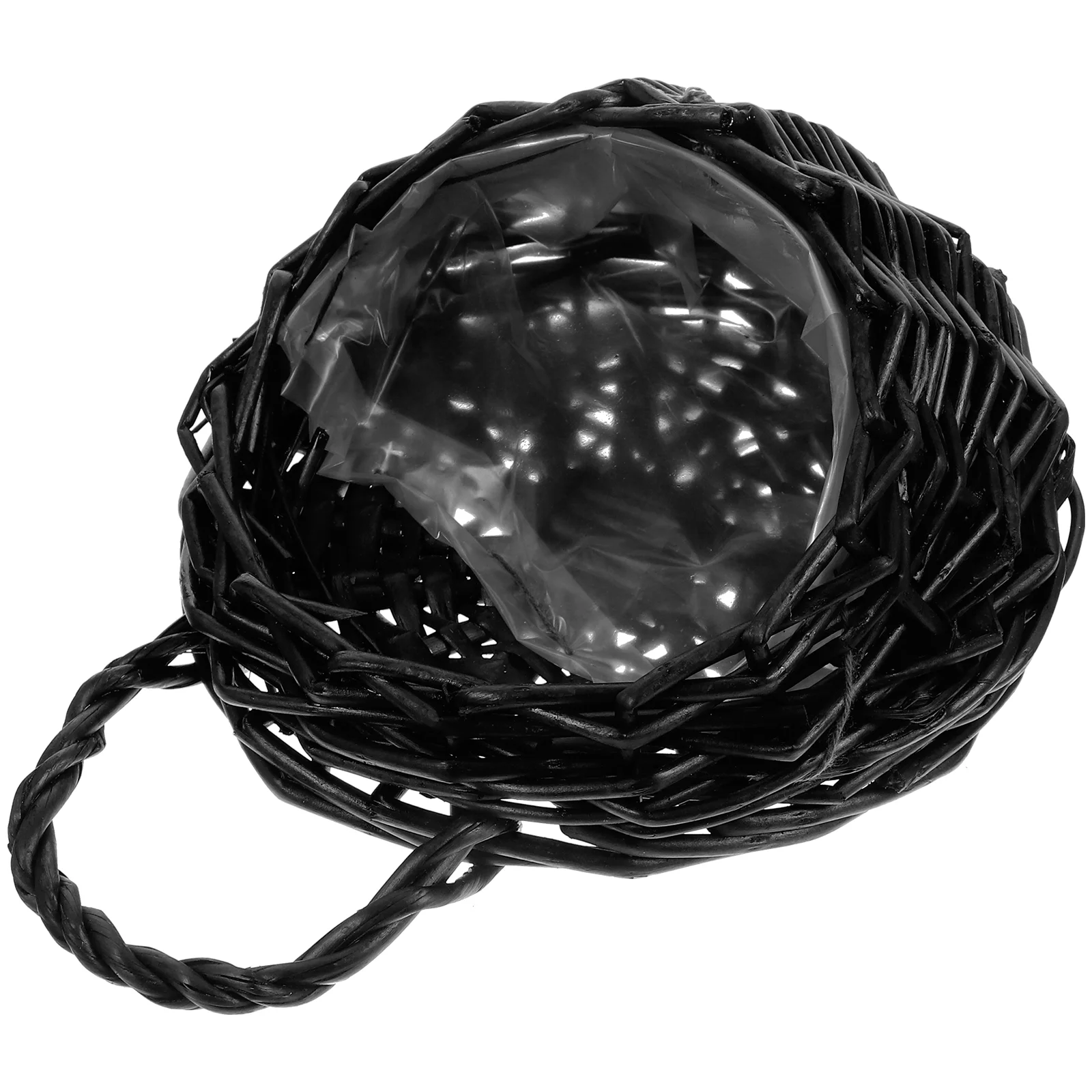 

Hanging Basket Flower Planter Wall Pot Woven Wicker Door Baskets Bucket Flowers Rustic Handmade Decorative Front Pocket Mounted