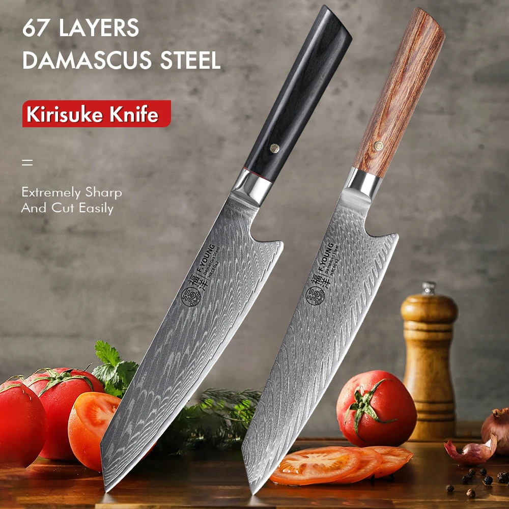 F.YOUNG 8-дюймовый японский шеф-нож Kiritsuke, кухонные ножи ручной ...
