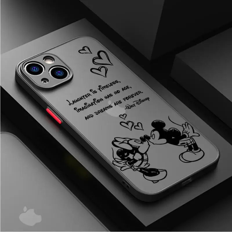 Disneies Mikey Minnie Case For Samsung A73 A72 A71 A53 A52 A51 A42 A33 A32 A31 A30 A23 A22 A14 A13 A12 4G 5G Matte Capa