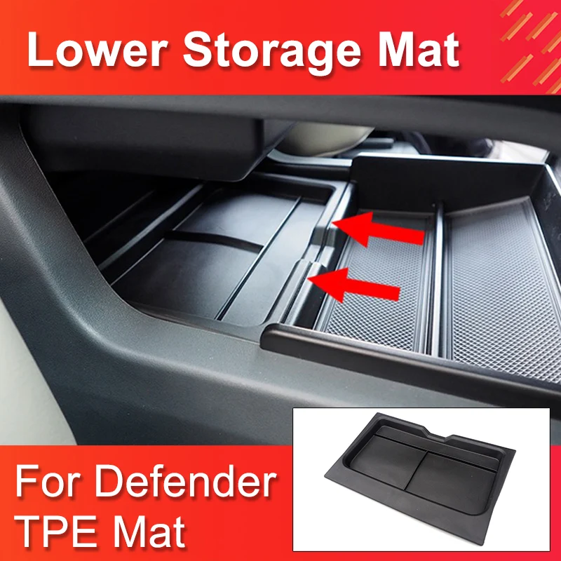 Внутренние детали консоли нижний коврик для хранения Land Rover Defender 90 110 2020-2022