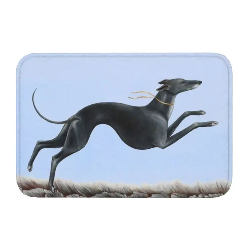 

Vintage Greyhound Pattern Doormat Mat Anti-Slip Whippet Hound Dog Bathroom Kitchen Bedroom Rug Toilet Entrance Footpad Carpet
