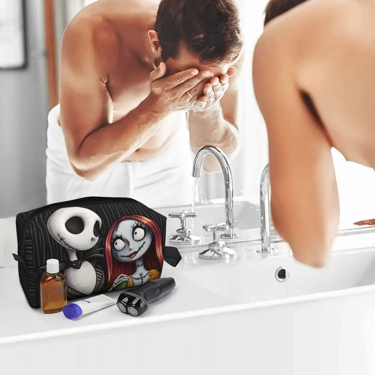 Рождественская косметичка Тима Бертона на заказ Хэллоуин череп Джек Салли