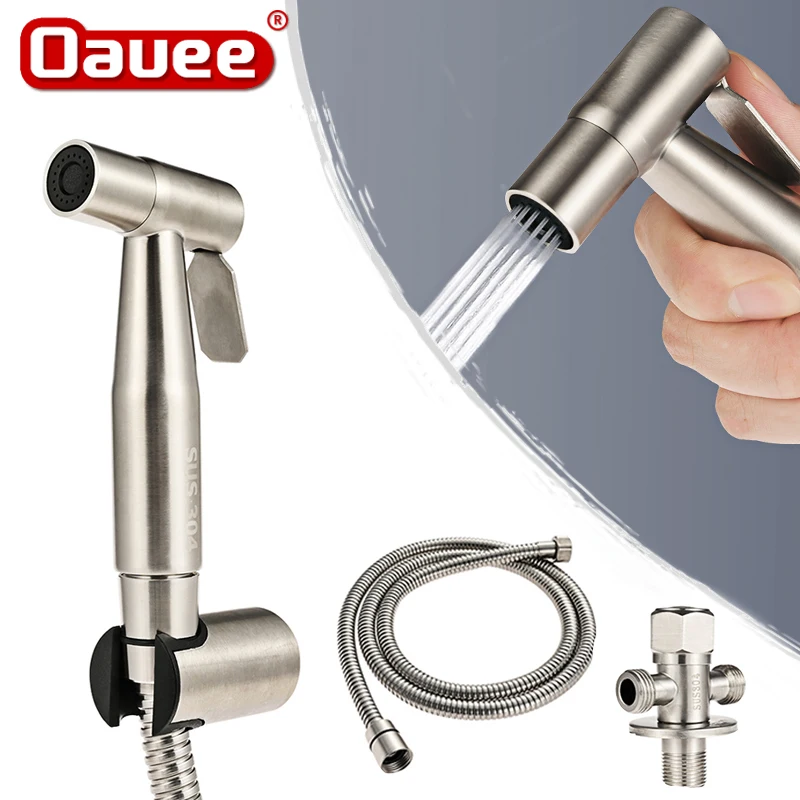 

Handheld Bidet Sprayer Set Stainless Steel Hand Bidet Faucet For Home Bathroom Cleaning Toilet Shower Head Nozzle Hose Kit Self