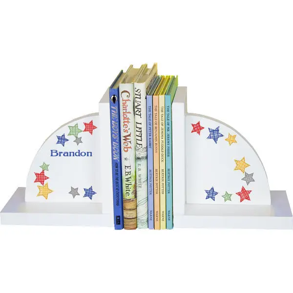 

Personalized Stitched Stars Childrens Bookends