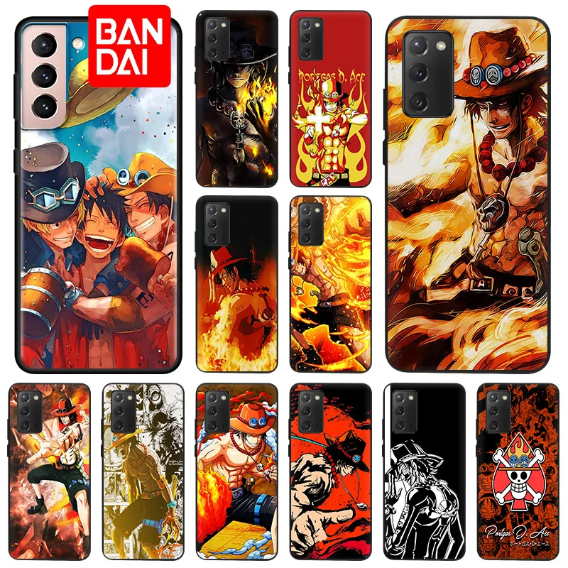 

For Samsung Galaxy S22 Ultra 5G S21 Plus S20 FE S10 Note 20 10 Lite 9 8 Case One Piece Ace Soft Black Cover Funda Housing Coque