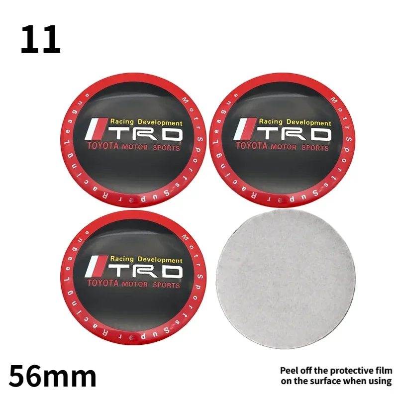 

4 шт., 56 мм, Стайлинг автомобиля, автомобильная шина, центральная крышка ступицы, наклейка для Toyota TRD C-hr Prado Rav4 Yaris Hilux Prius Corolla Camry