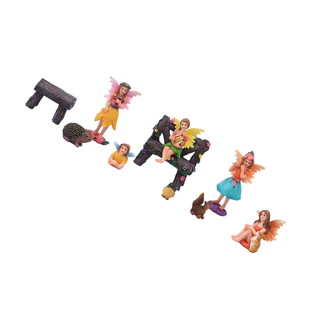 

Miniature Fairy Resin Garden Statue Landscape Accessory Decorations Kit Ornament Figurine Diy Decor Craft Bonsai