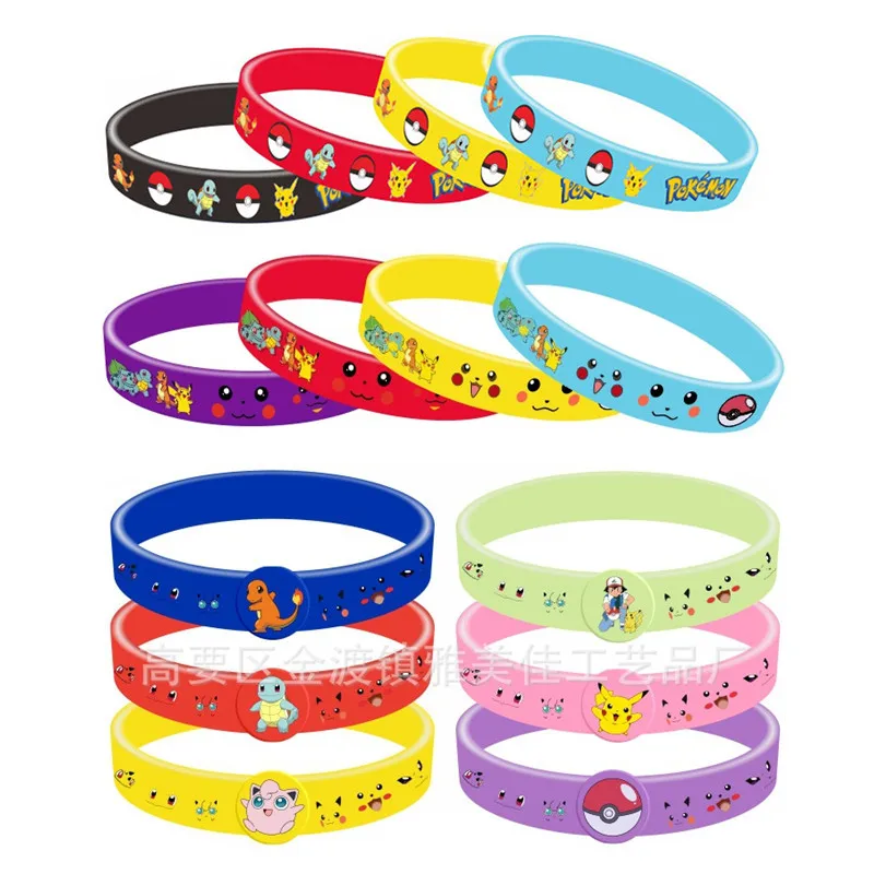 Купи Pokemon Silicone Bracelet Pocket Elf Pikachu Kids Cartoon Figure Toys Bracelet Children's Wristband Bracelet Gfts за 232 рублей в магазине AliExpress