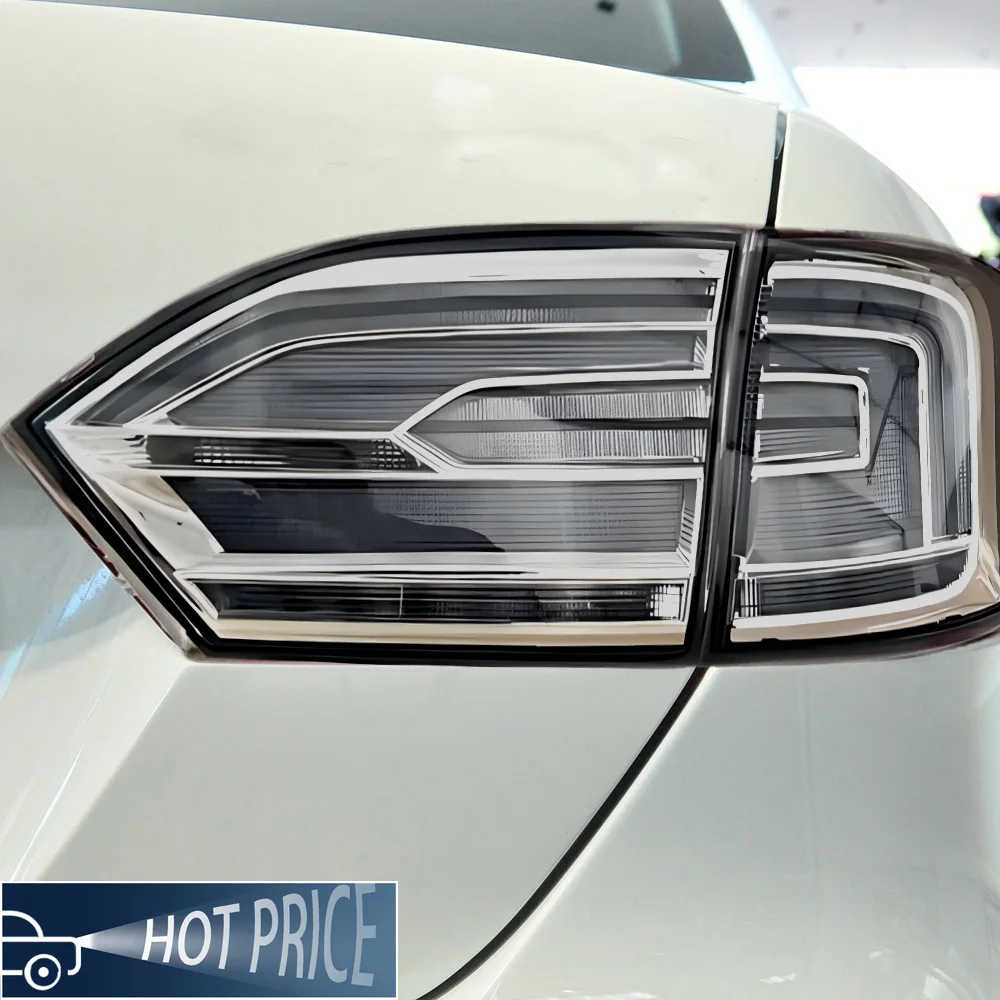 Фото Для Volkswagen Jetta Mk6 Sagitar 2012-2014 задний фонарь в сборе, модернизированная прозрачная версия, светодиодный динамический стиль №1
