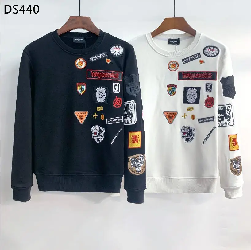 

Толстовка Dsquared2 Мужская/Женская, аутентичная брендовая кофта с длинным рукавом и принтом DSQ, уличная одежда в стиле хип-хоп, пуловер для пар, ...