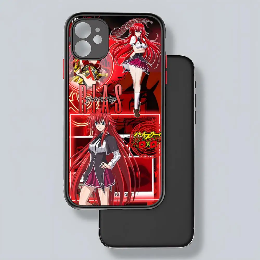 Чехол для телефона MINISO-R-Rias Gremory High матовый прозрачный iPhone 16 15 12 11 13 Pro Max X XR 8 Plus