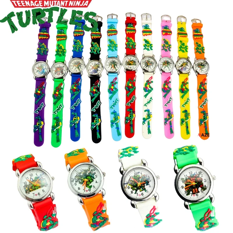 Часы для мальчиков с черепашками ниндзя TMNT Детские Разноцветные часы