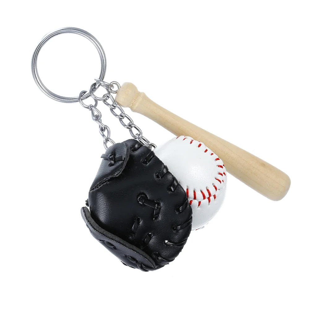 

Baseball Keychain Bat Mini Keychains Backpack Party Woodengirls Accessories Glove Theme Supplies Favors