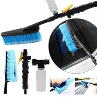 1 set car cleaning brush tools car wash brush retractable long handle water flow detector foam bottle cleaning car care