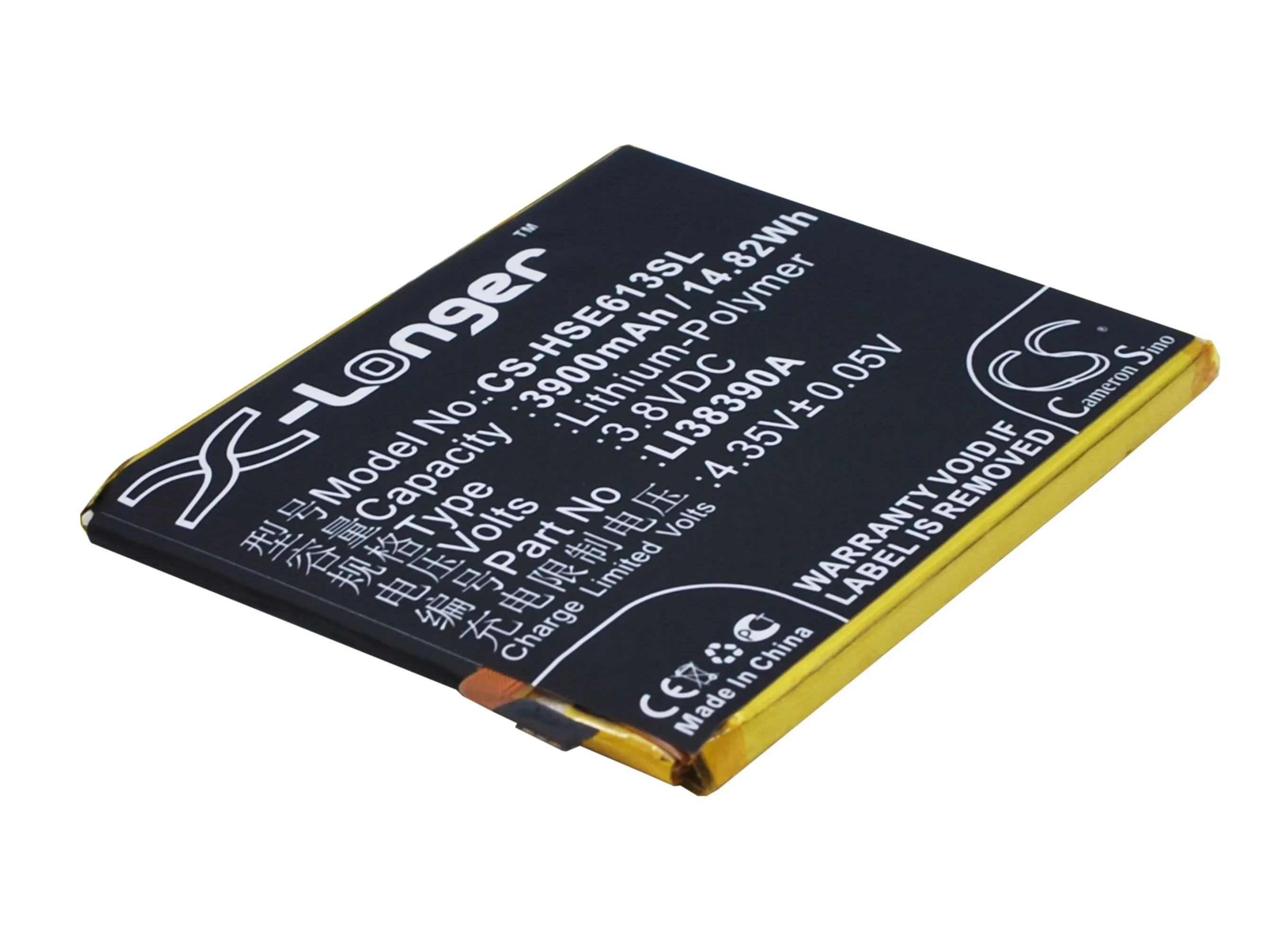 

CS 3900mAh / 14.82Wh battery for Hisense E613M LI38390A
