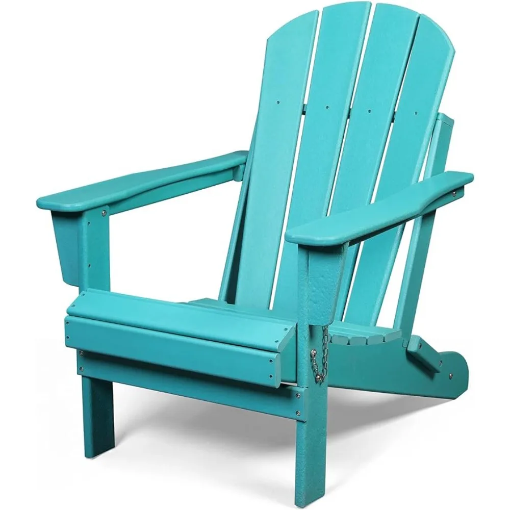 

Складной стул Adirondack SFYLODS, стулья для патио, стулья для газона, уличные стулья для патио, палубы, сада, заднего двора, бирюзовый