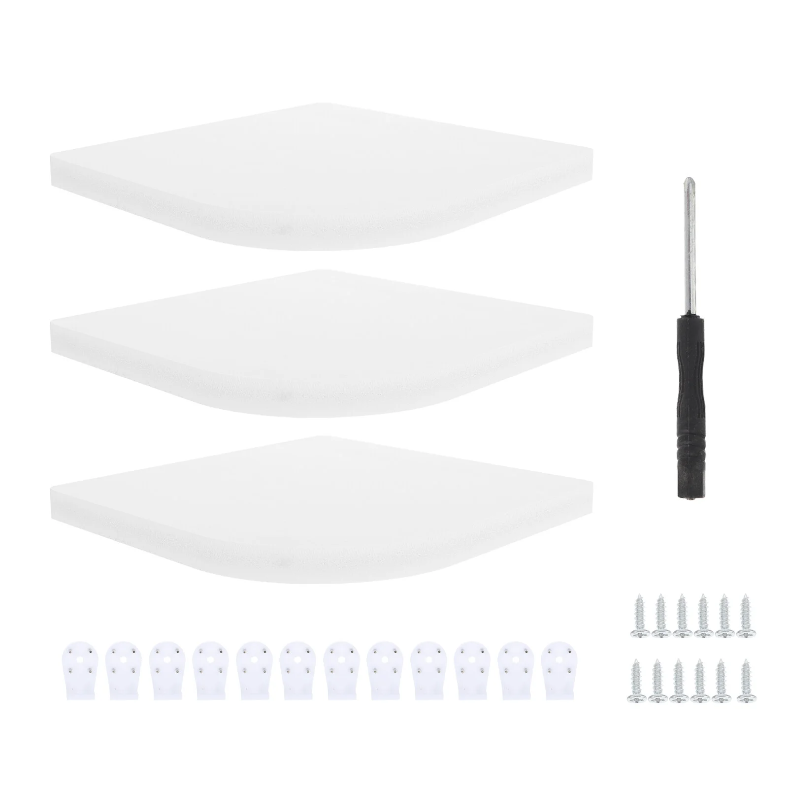 

3 Pcs Home Accents Decor Corner Rack Decorative Wall Home Shelves Storage Board Decorate Wooden