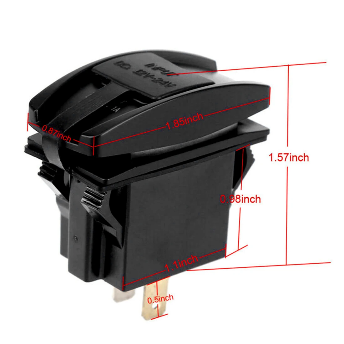 Двойное зарядное устройство USB 3 1 Carling ARB Rocker огнестойкий пластиковый