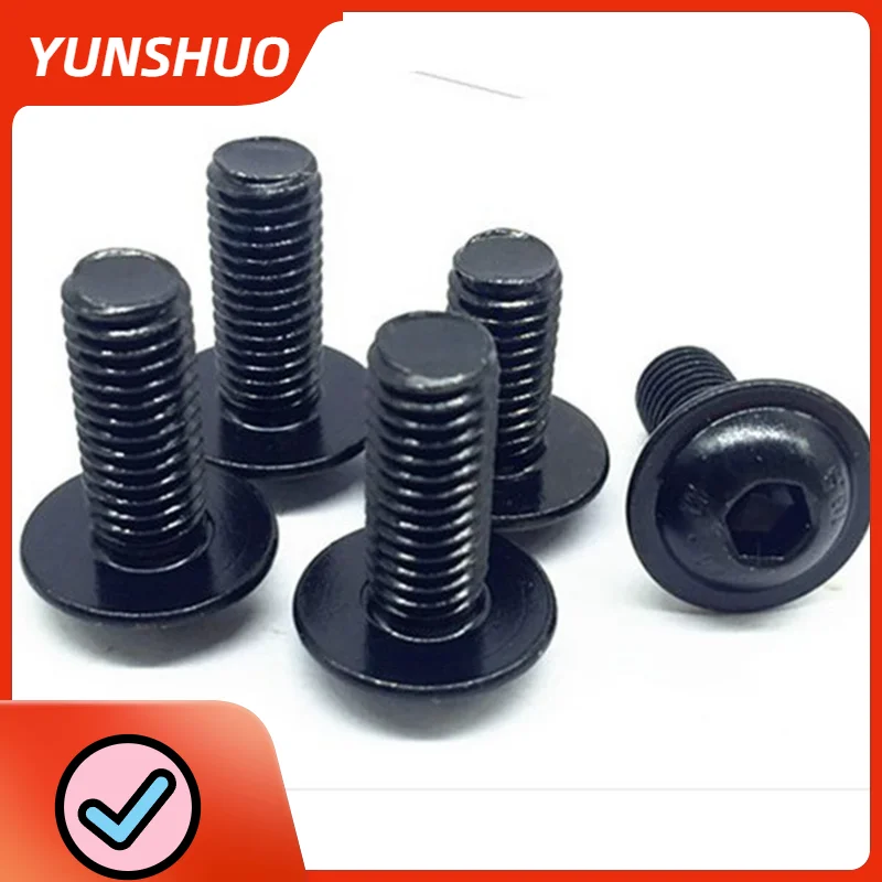 

30/10 M5 10,9 высокопрочные полукруглые черные фланцевые головки 40cr, шестигранные болты с шайбами