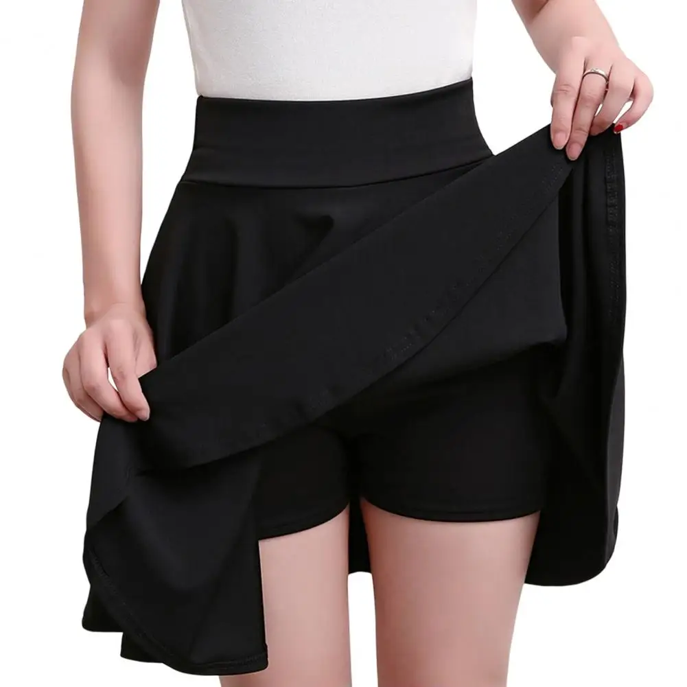 

Simple Athletic Skort Young Style Quick Drying Mini Skort Fake Two Pieces High Waist Mini Skater Skort