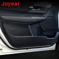 for ford edge 2022 car door anti kick pad anti scratch wear resistant carbon fiber leather interior car protective aceessories