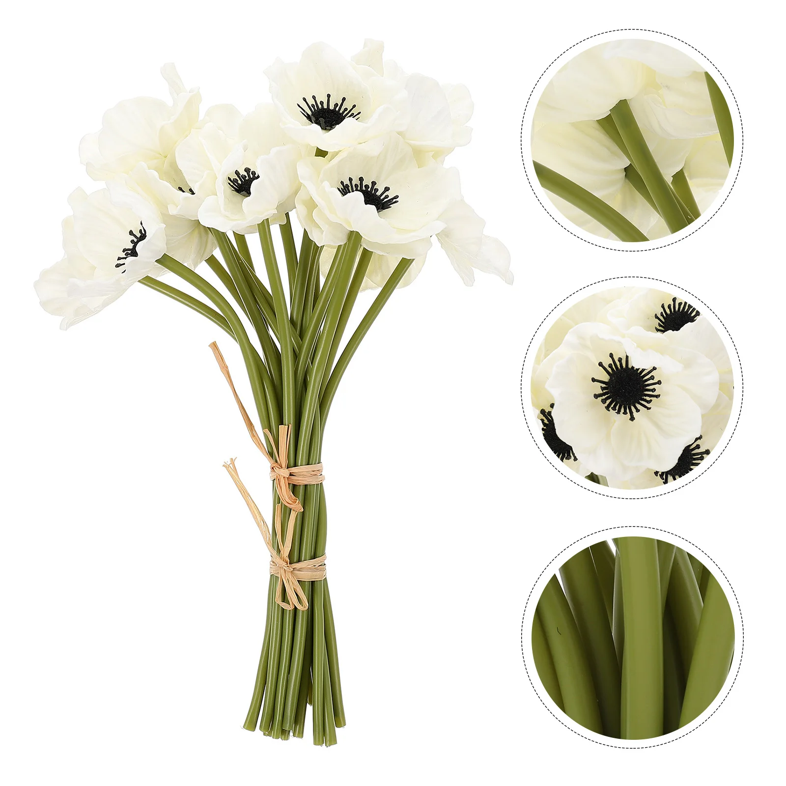 

Flower Flowers Artificial Poppy Faux Bouquet Fake Stem Floral Touch Real Arrangements Pu Wedding Simulation Poppies Centerpiece