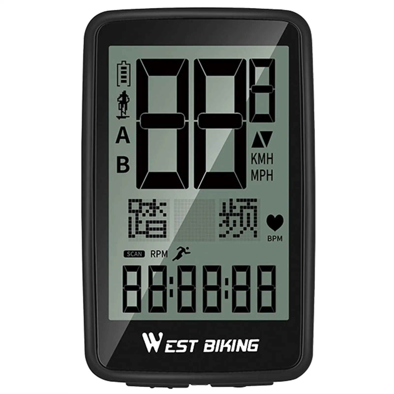 

Bike Computer Wireless Speedometer Bilingual in English and Chinese USB Design for Outside Monitoring Cycling Speed