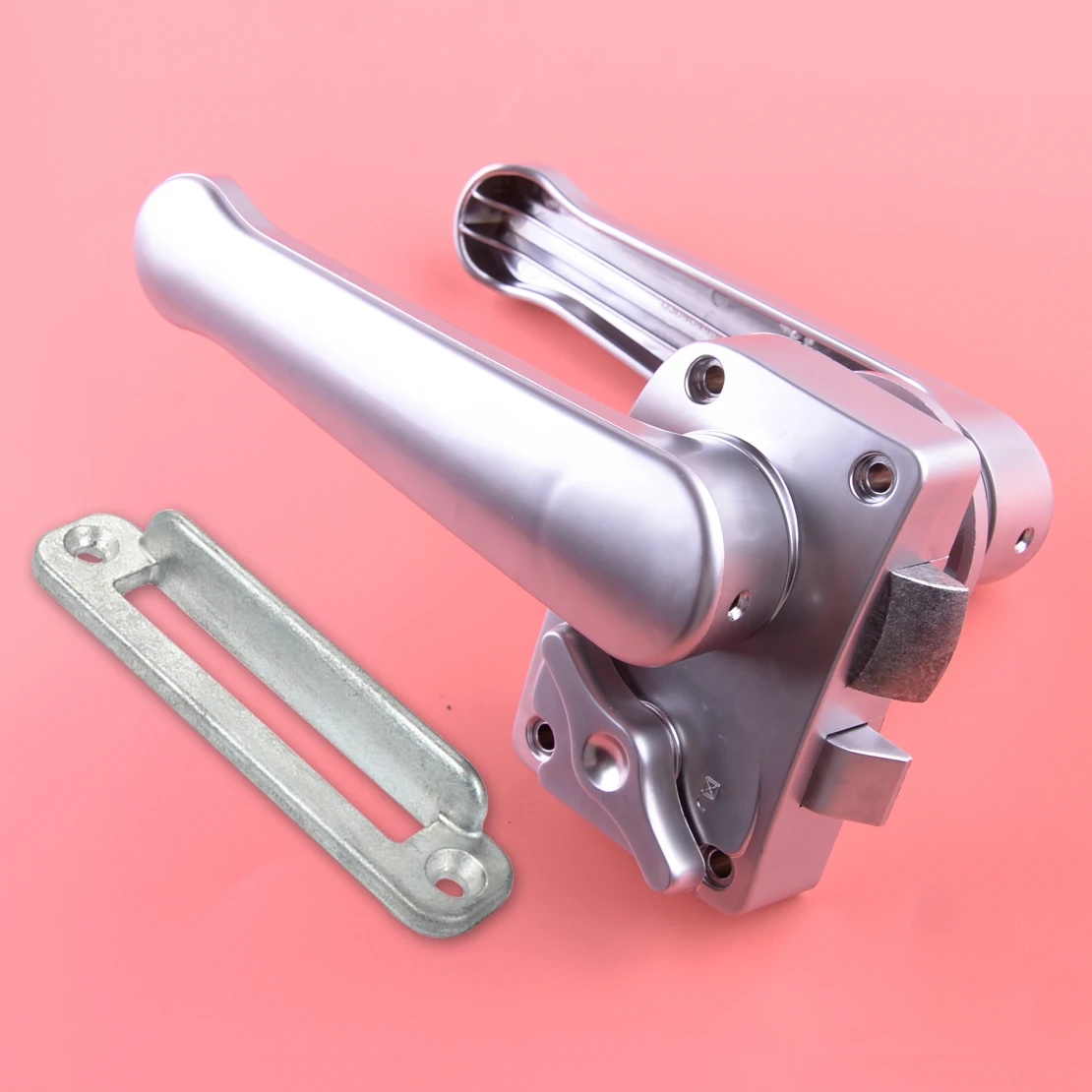 

Car Door Lock Latch Handle Knob with Mounting Fastener for RV Caravan Boat Toilet Bathroom 15mm-18mm Silver Plastic