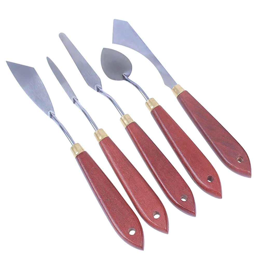

1 set of Oil Painting Shovels with Wood Handle Spatula Painting Spatula