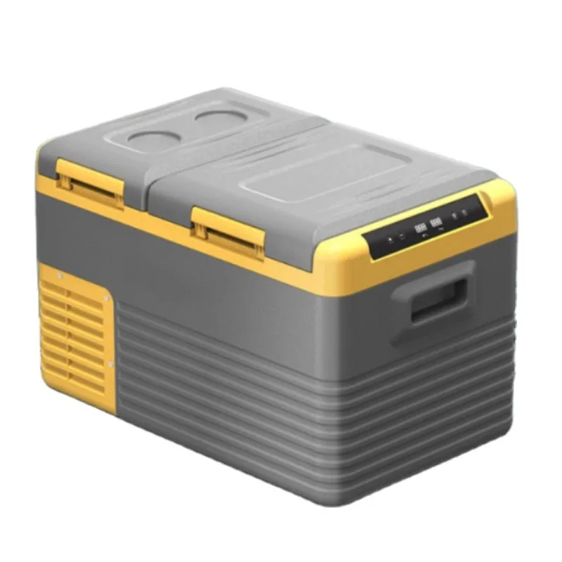 45l Mini Refrigerator 45db Silent And Durable Grey And Yellow