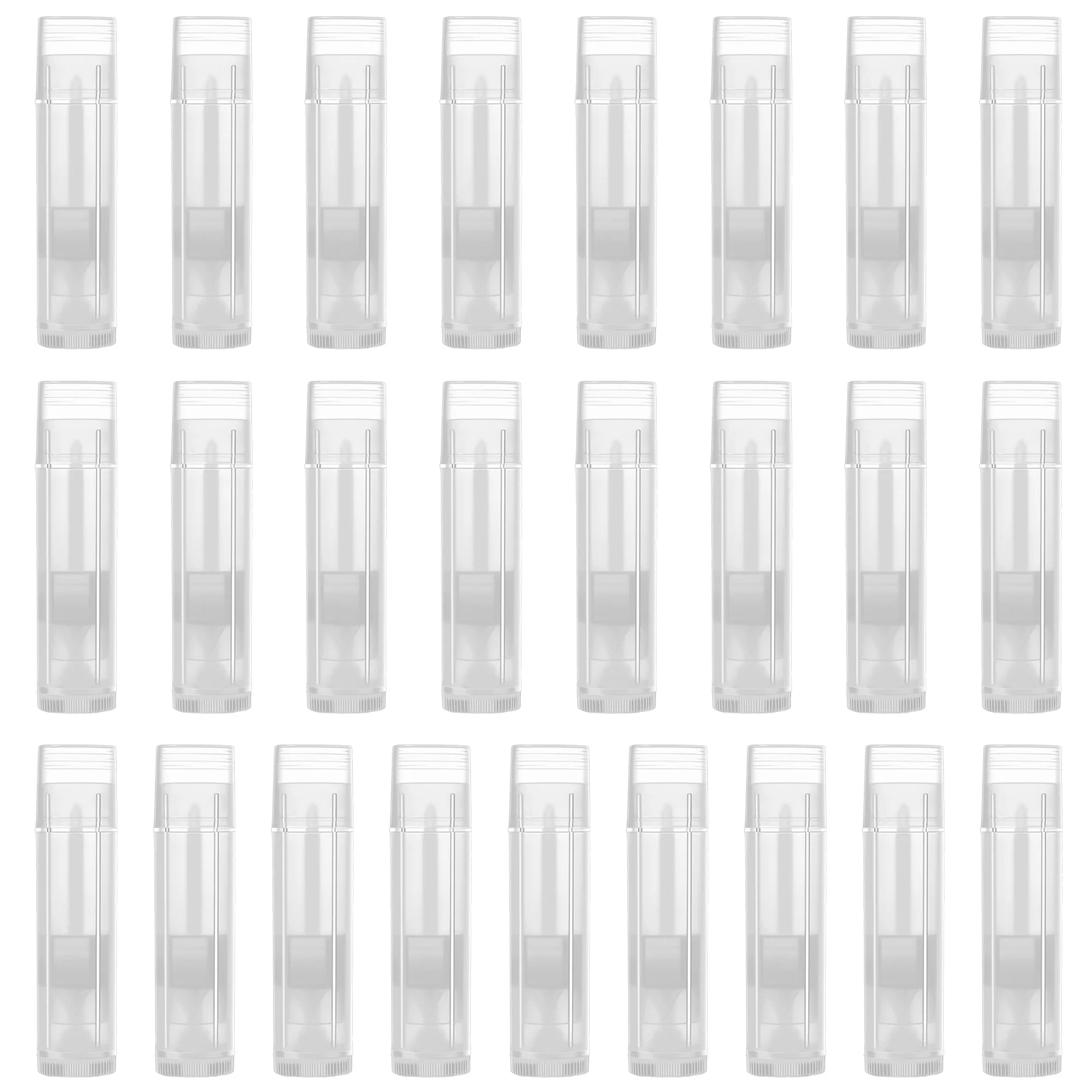 

25pcs Chapstick Empty Tubes Plastic Lip Gloss Containers Lip Balm Tubes Refillable Lipstick Tubes