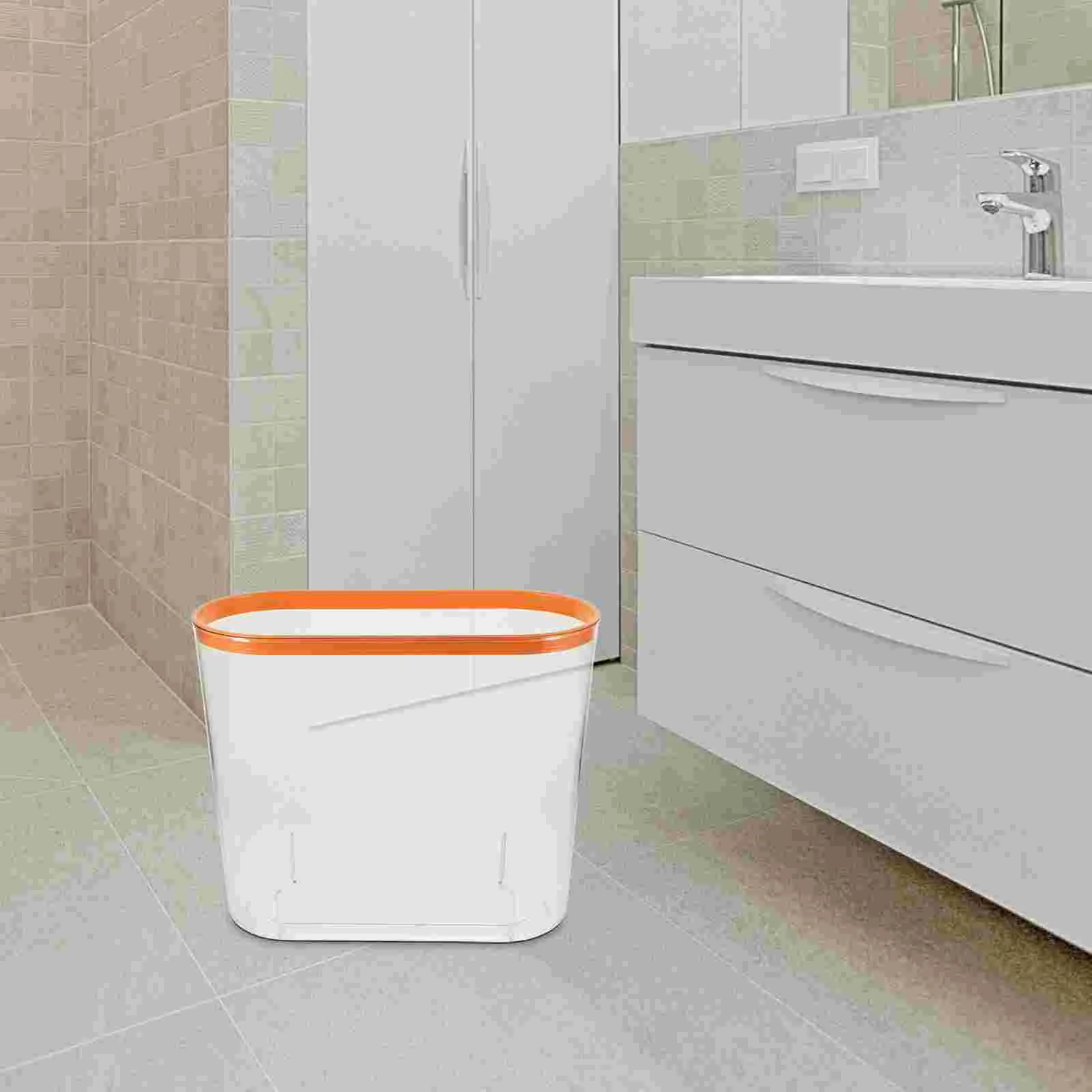 

Household Trash Bin Can Practical Living Room For Bedroom Container Garbage Slim Kitchen Bucket