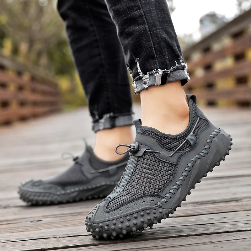 Professional Men's Golf Shoes Men's Black Grey Mesh Breathable Golf Shoes Outdoor Non-Slip Walking Golf Sneakers Size 38-46