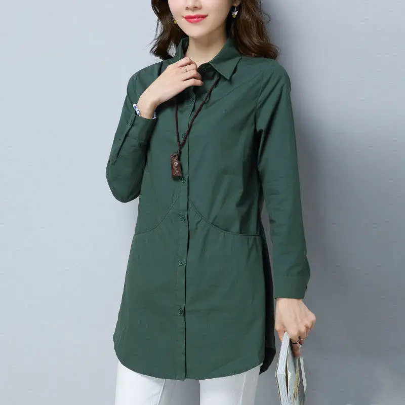 Рисунок 5 - Женская однобортная рубашка из чистого хлопка