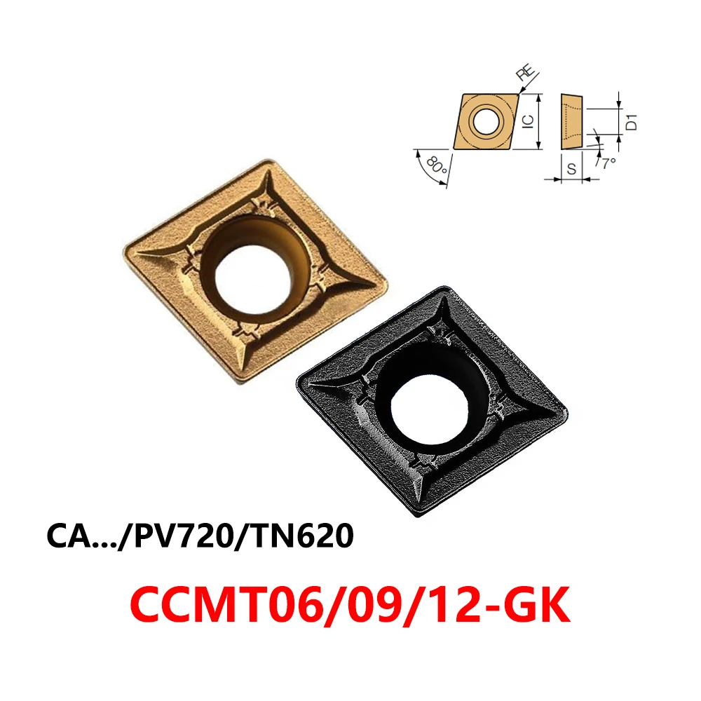 Оригинальный карбидный резак CCMT CCMT060204 CCMT09T304 CCMT120412 GK CA4515 CA5515 CA5525 CA6525 CCMT060204GK CNC
