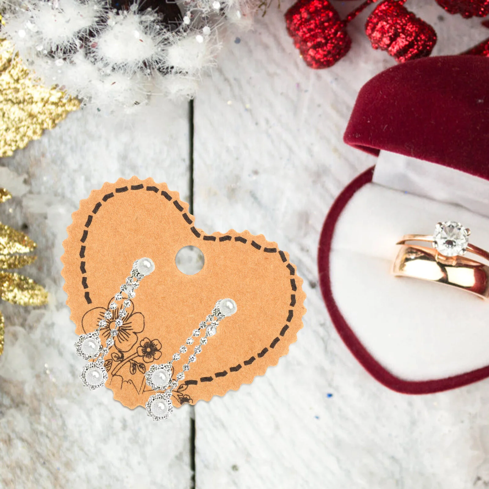 

Bracelet Necklace Cards Jewelry Wrapping Earring Packing Earrings Storage Studs Holders Displaying Hanging Heart