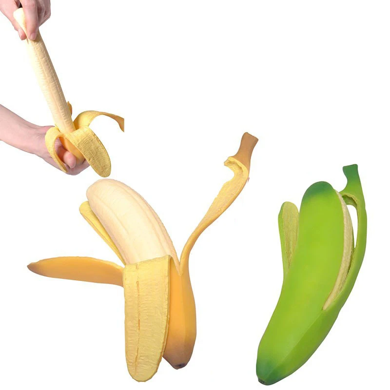 8cm Jumbo Squishy Kawaii Fruit Peeling Banana Antistress Squishies aumento lento Antistress spremere novità giocattoli per bambini