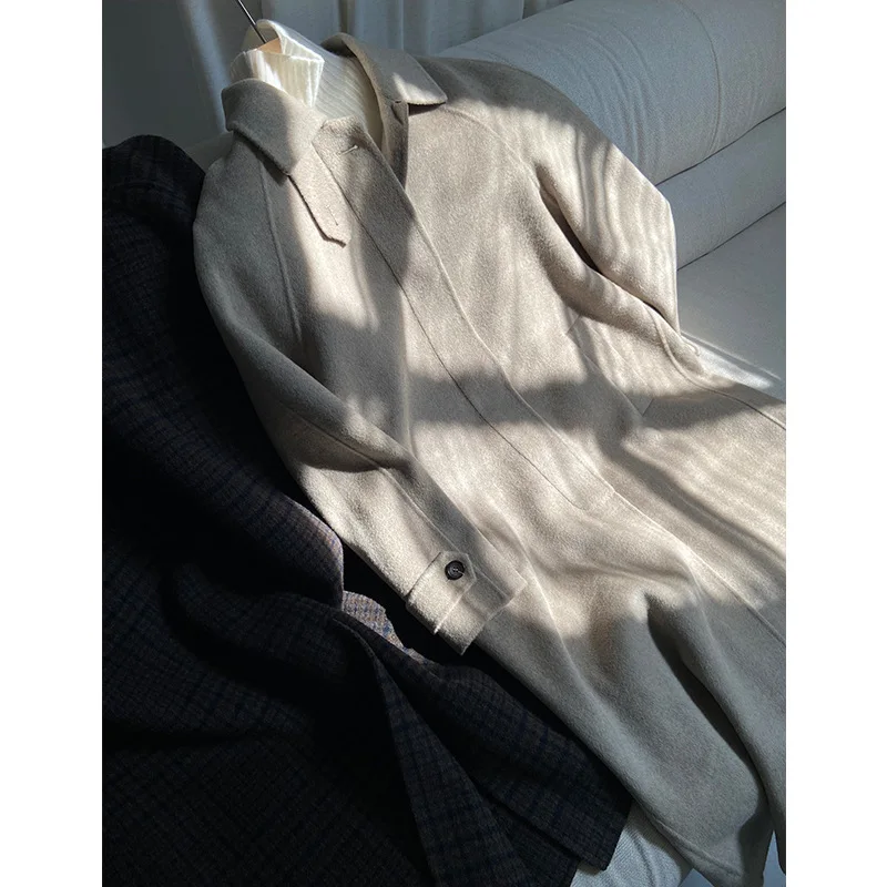 

Loose Straight Double-sided Dress Female 2022 New Cashmere Plus Long Coat