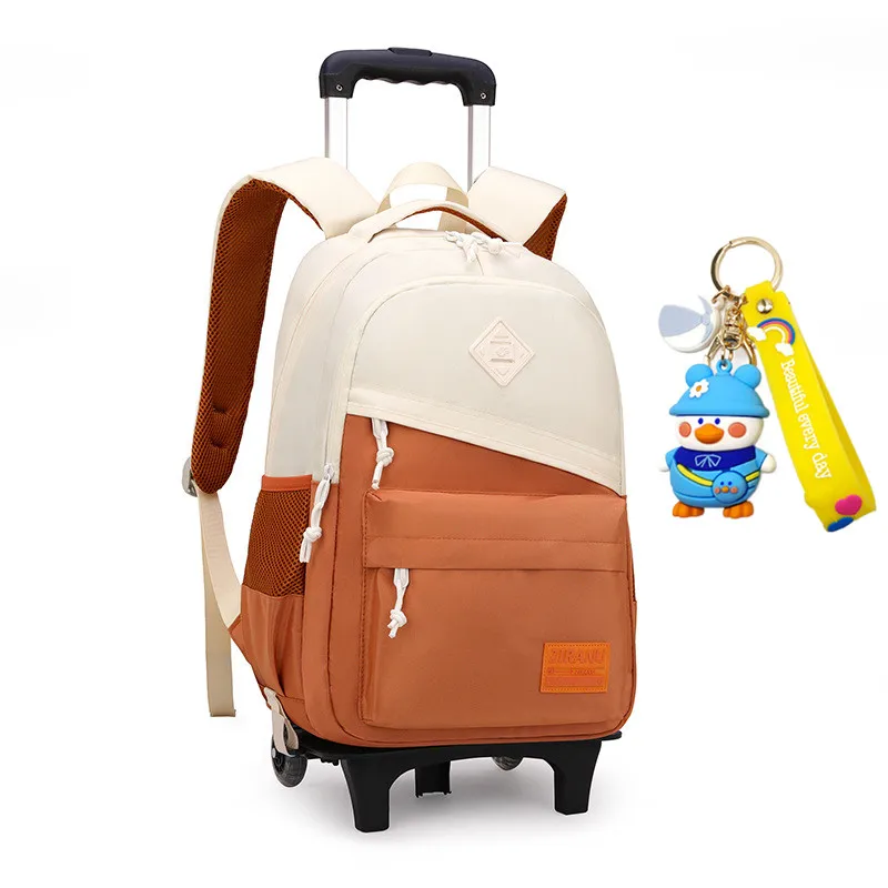 Trolley Schoolbag kids school Backpack Removable Children School Bags With Wheels for boys  Kids girls Luggage Wheel Book Bags