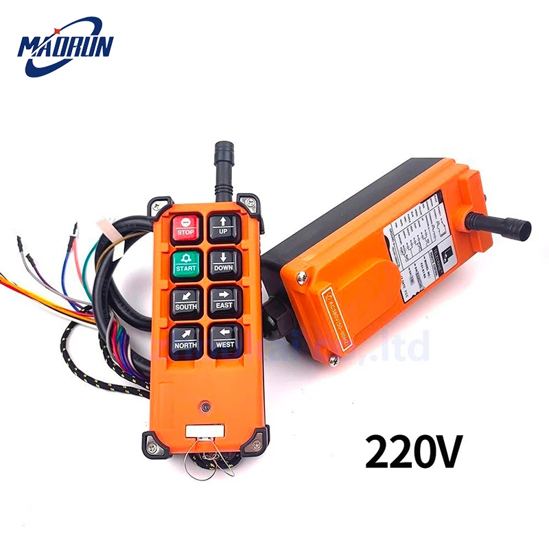 Промышленные дистанционные переключатели, направление подъема, беспроводной Радиоуправляемый кран, 1 приемник + 1 передатчик