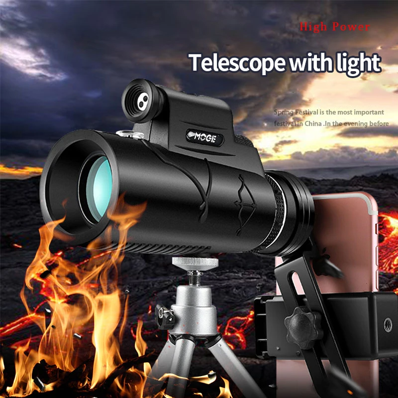 

Mogo 50x60 With Light Illumination With Laser Long Range Mobile Phone Monoculars High Power High Definition Glasses Outdoor