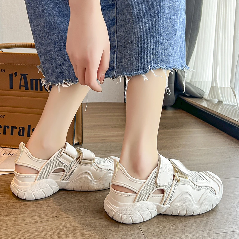 AIYUQI Women's Sneakers 2023 Summer Openwork Mesh Women Mary Jane Shoes Casual Flat Sneakers Women