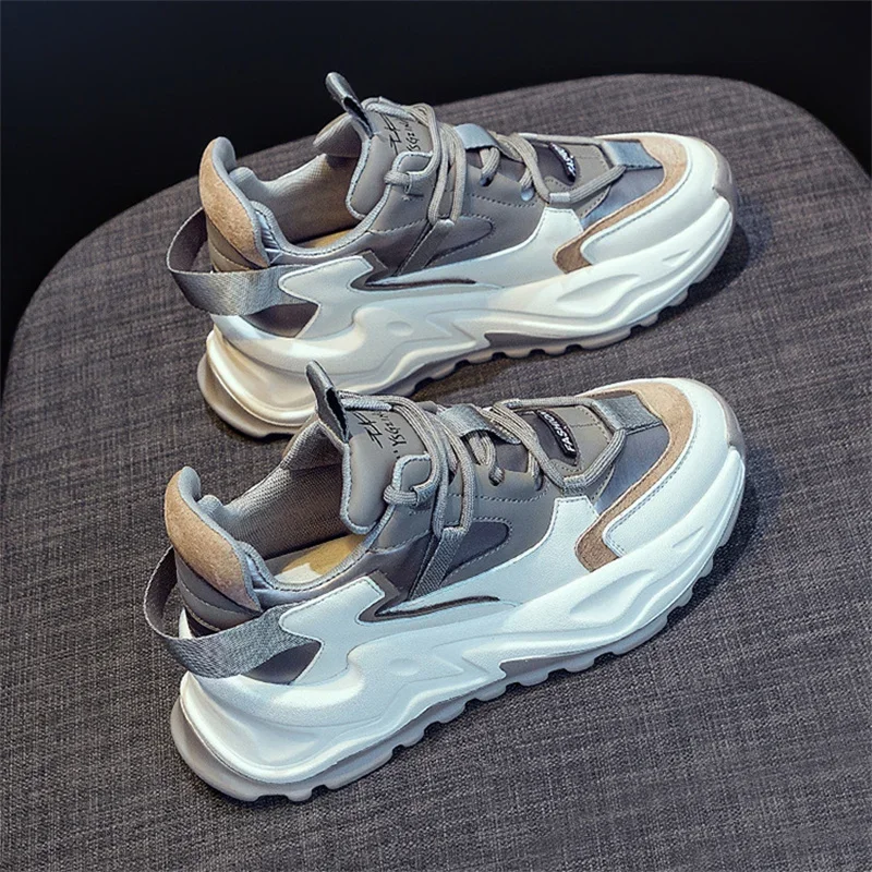 

Папины туфли ins plus кашемировая тонкая новая весенне-Осенняя обувь Спортивная повседневная обувь на толстой подошве