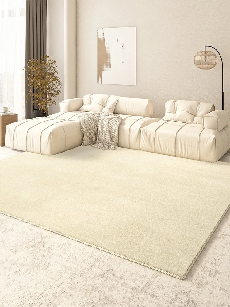 

Solid living bed simple plain color sofa tea table carpet room bedside full of thickened mattresses